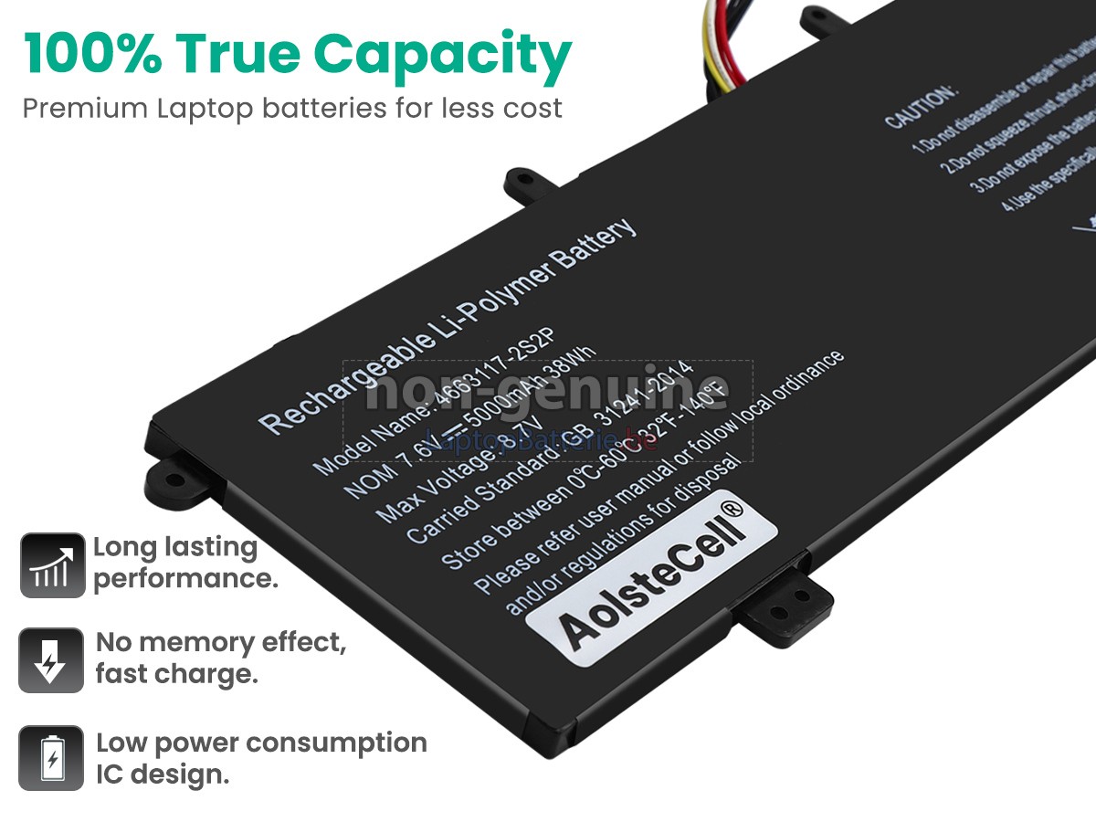 Batterie de remplacement XIDU PhilBook Y13 XN133A